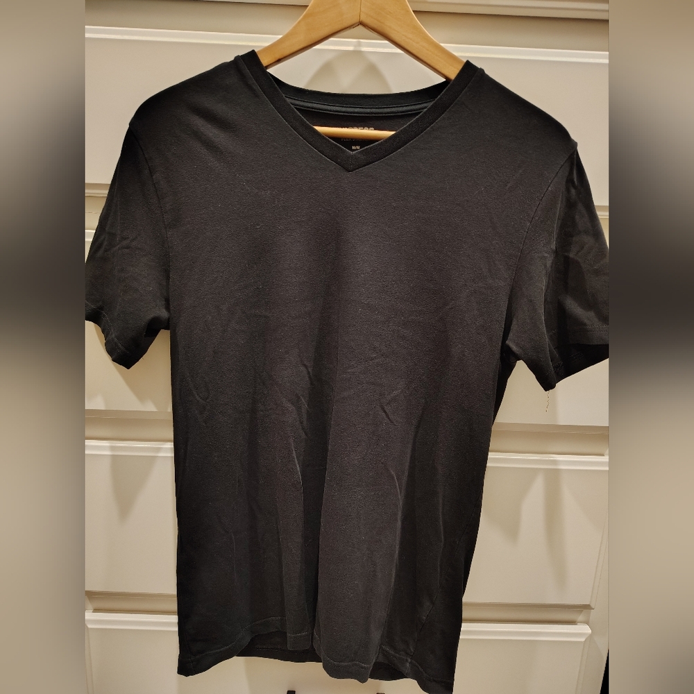 Express Classic Black V-Neck Men's Shirt
